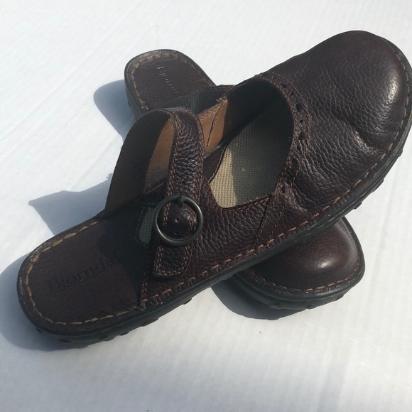 Leather Bjorndal Slide Ons - Picture 1 of 4